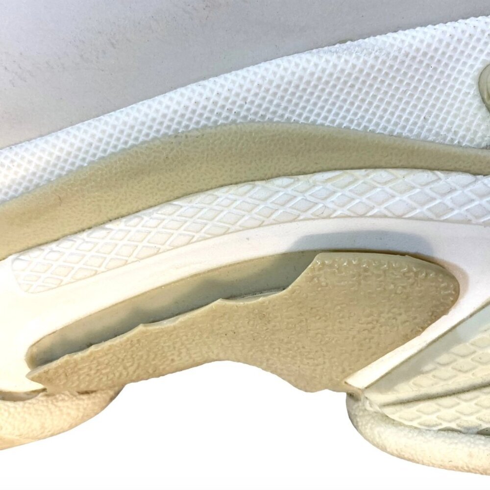 BALENCIAGA Triple S Sneakers Size 13 534217 Mesh Leather Designer White & Gray - Picture 15 of 15